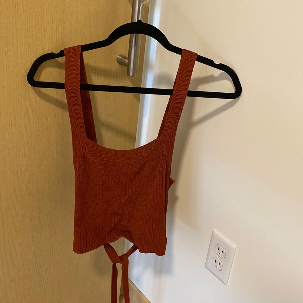Wrap around crop top tank
